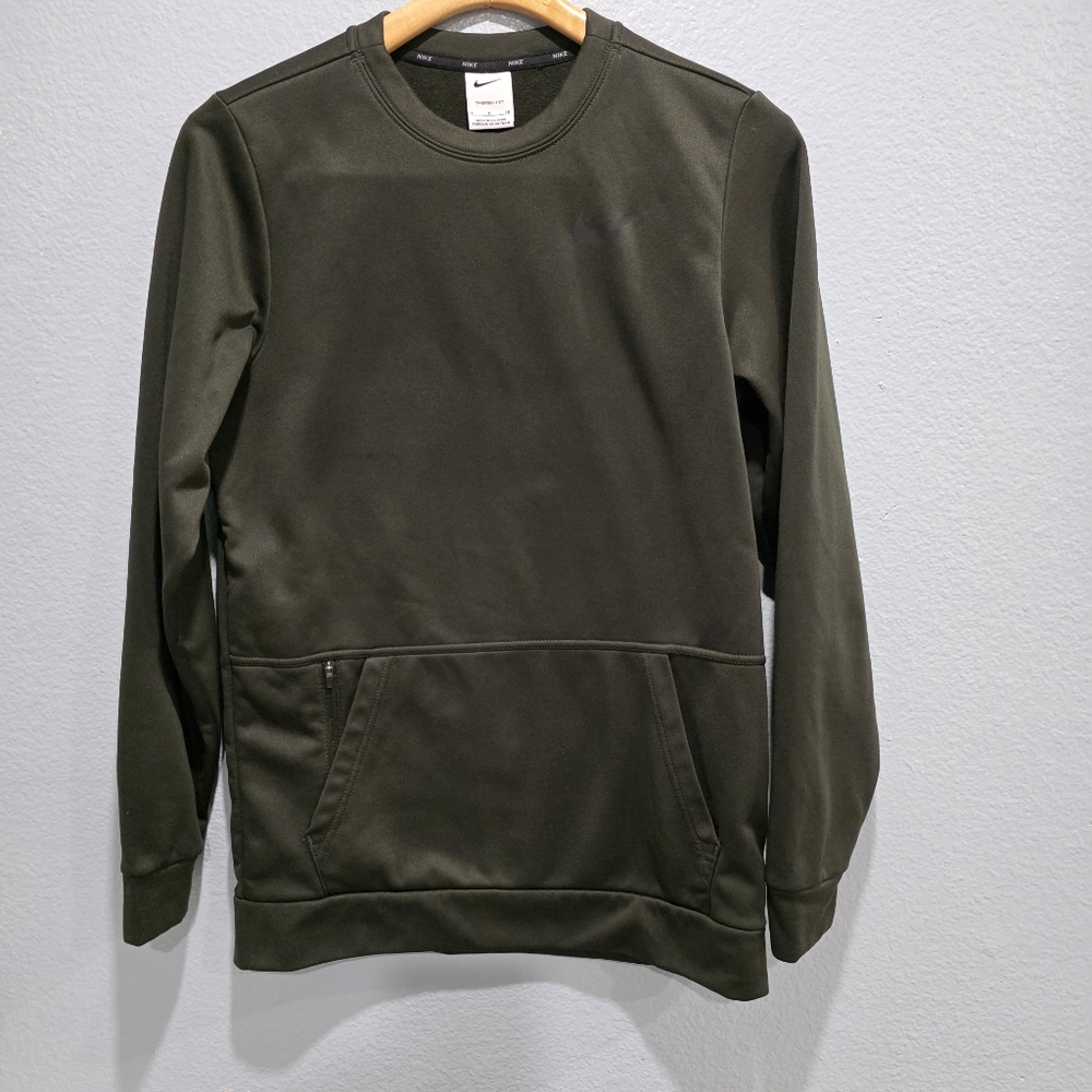 Nike Men's Dark Green Crewneck Sweater Size S.